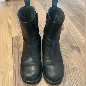 Camper Milah Black Leather Ankle Boots